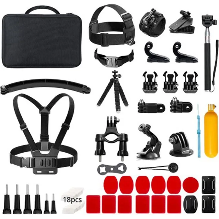 Akaso Action Camera Accessories Set (60 Teile), Zubehör für EK7000, Brave 4, GoPro Hero und DJI OSMO Action