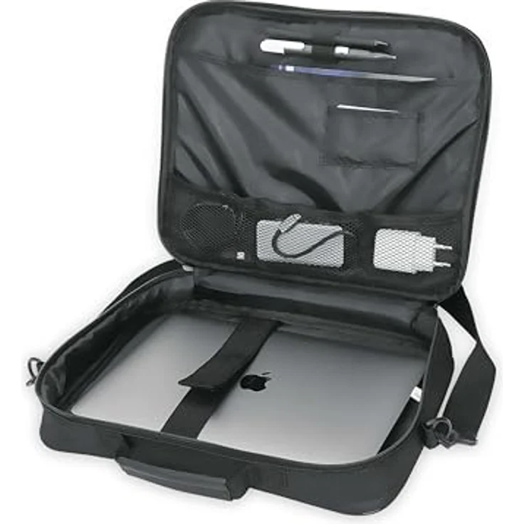 MANHATTAN Laptoptasche Notebooktasche 14.1″ vollständig aufklappbar, schwarz – Bild 8