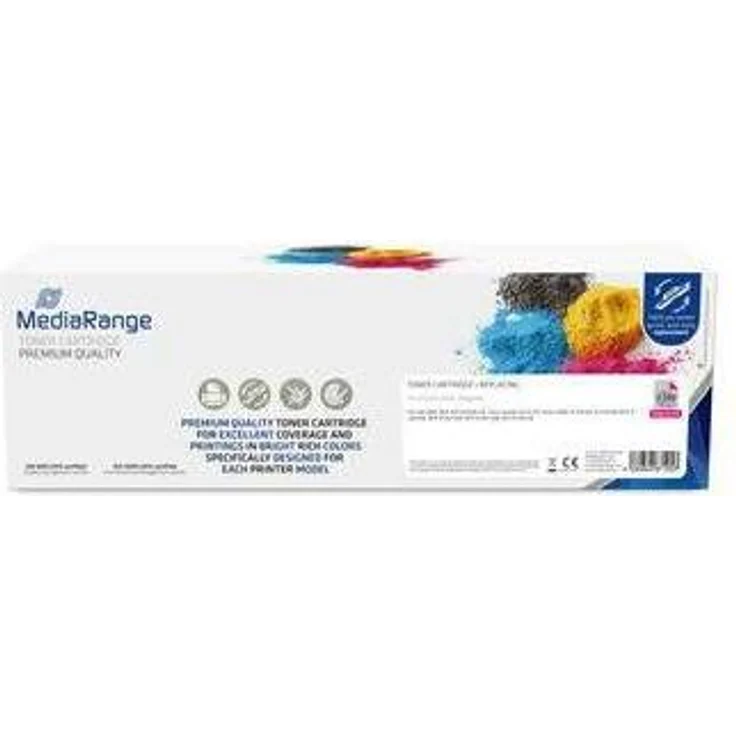 MediaRange Toner CF543X/203X mit Chip, leuchtende Farben für Laserdrucker, Magenta