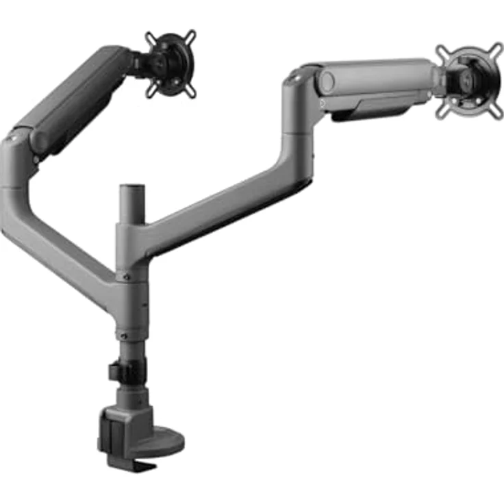 One For All DM5210, Heavy Duty Dual Monitorarm für 17-50 Zoll Monitore, Tragkraft 20 kg pro Bildschirm, Kabelmanagement, Klemme und Öse montagemöglichkeit – Bild 3