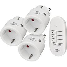 Bild für Brennenstuhl Comfort-Line Funksteckdosen-Set Mini 3+1, 3er Funkschalt-Set (Innenbereich, mit Handsender und erhöhtem Berührungsschutz)