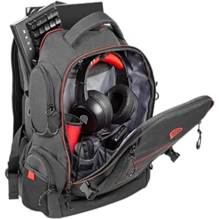 Genesis Pallad 550, Gaming-Laptoptasche für Laptops bis 17,3 Zoll, wasserdicht, robustes 1680D-Polyester, Unisex Rucksack für Uni und Arbeit – Bild 5