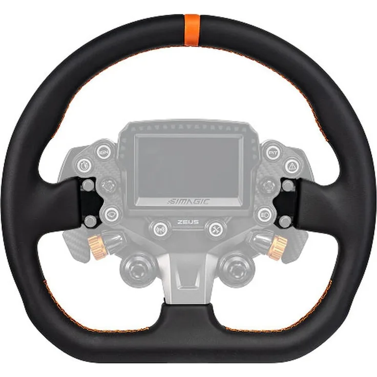 Simagic ZS-320CD Leder Lenkrad, 320 mm D-Shape Design, ergonomisch, kompatibel mit Zeus Sport