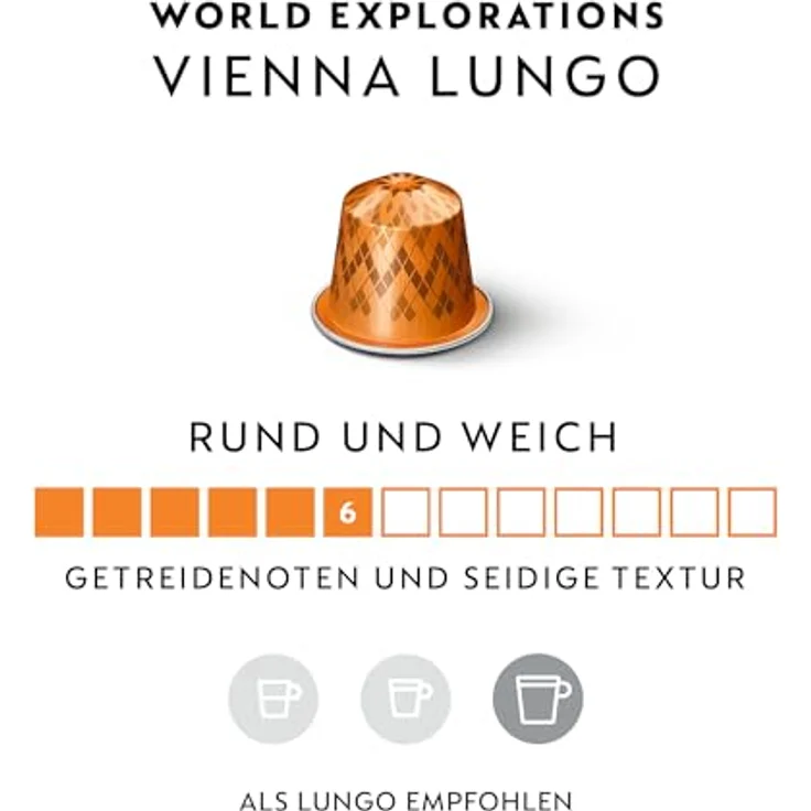 Nespresso ORIGINAL Vienna Lungo, Mittlere Röstung, 100 Kaffeekapseln, kompatibel mit ORIGINAL Kaffeemaschinen – Bild 2