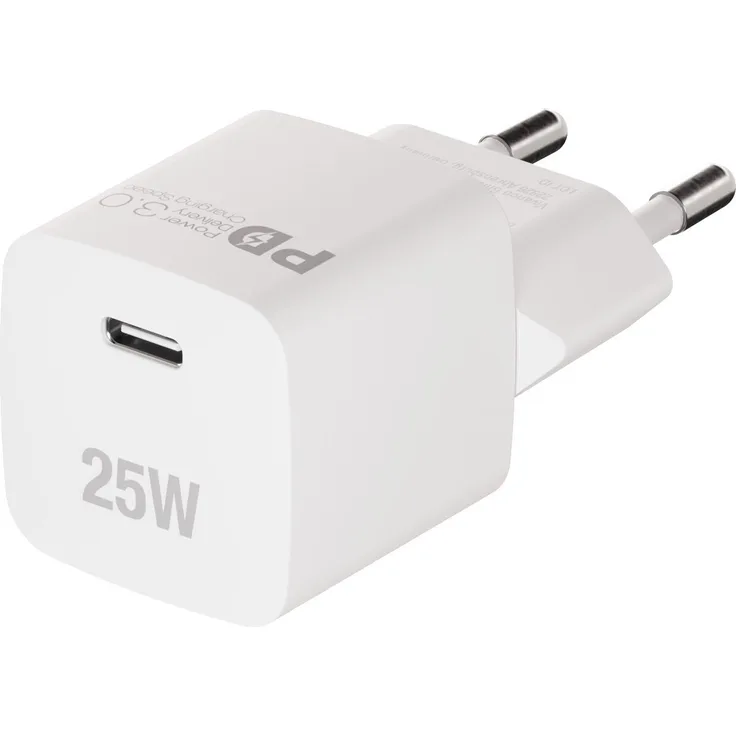 Vivanco 25W Super Fast Charge USB Type-C Schnellladegerät, kompatibel mit Samsung und Apple Geräten