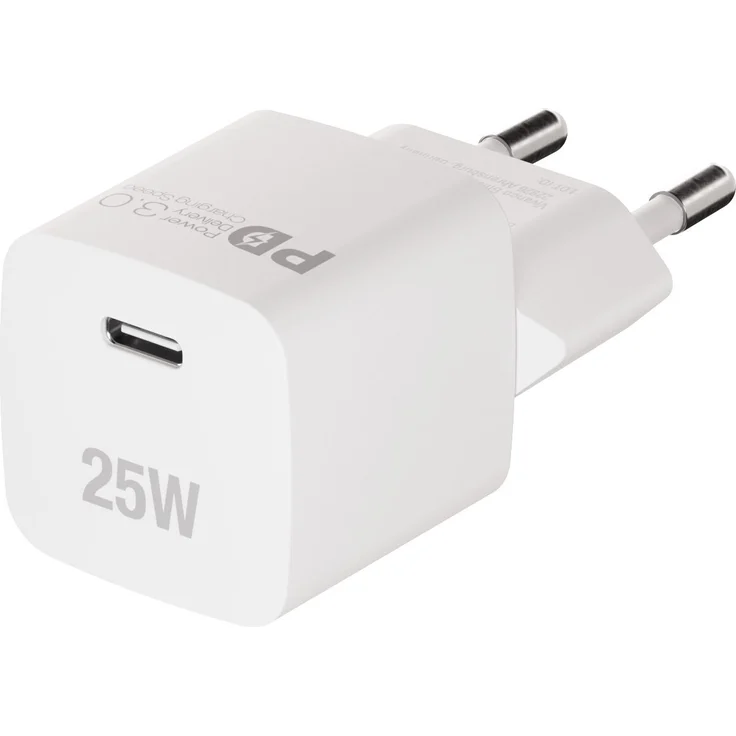 Vivanco 25W Super Fast Charge USB Type-C Schnellladegerät, kompatibel mit Samsung und Apple Geräten