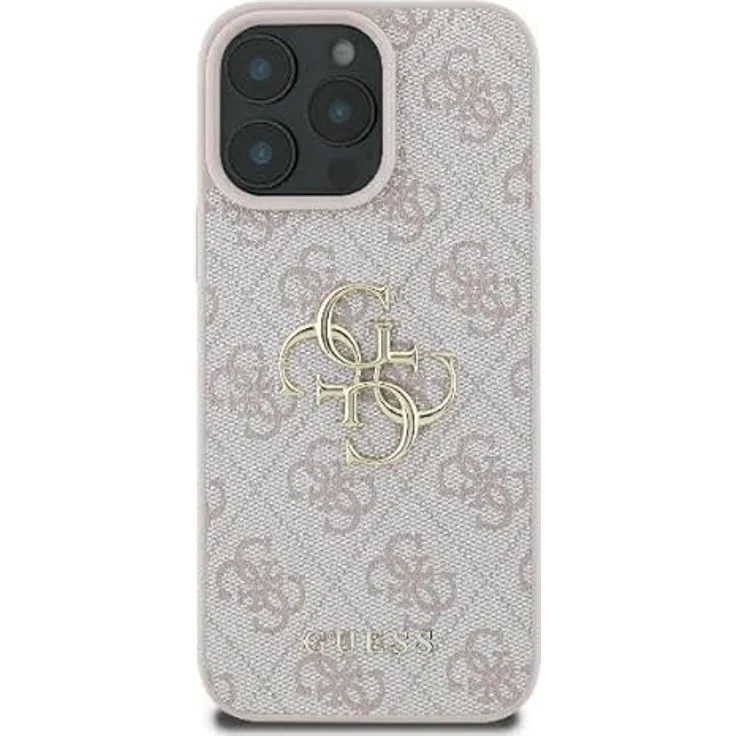 CG Mobile Guess GUHCP16S4GMGPI iPhone 16 6.1" Hartschalenhülle, Rosa, 4G Big Logo, TPU/PC/Kunstleder