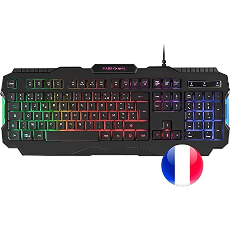 Mars Gaming MCPRGB2FR, Combo Gaming Tastatur, Maus, XXL Mousepad & Headset, Französische Sprache – Bild 2
