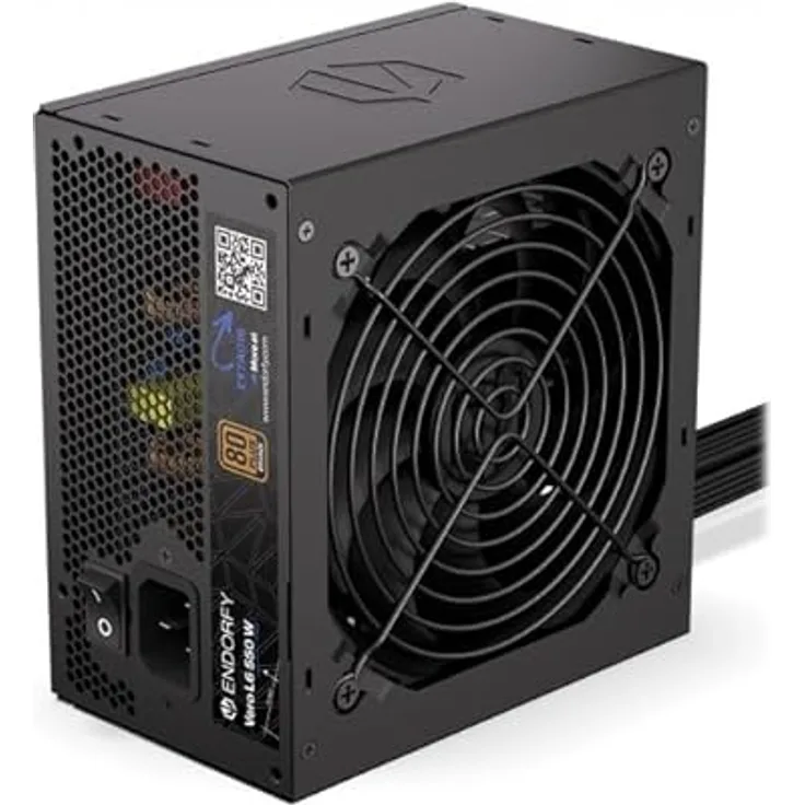 ENDORFY Vero L6 550W, ATX 3.1 Computer Netzteil mit 80 Plus® Bronze- und Cybenetics Silver-Zertifizierung, 120 mm Stratus-Lüfter und hochwertigen Kondensatoren