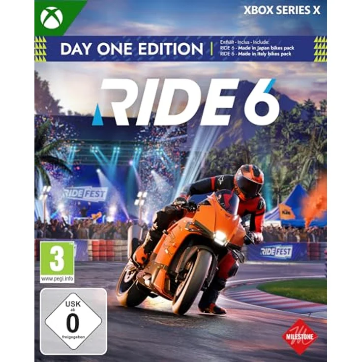 Milestone RIDE 6 Day One Edition, Xbox Series X Spiel mit "Made in Japan Bikes Pack" und "Made in Italy Bikes Pack" DLCs – Bild 1