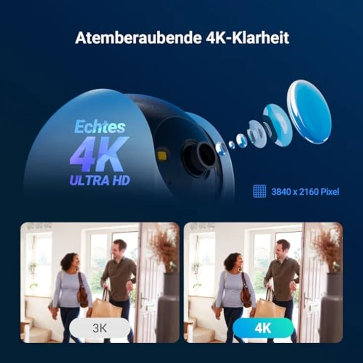 EZVIZ C6N G1 4K 8MP Überwachungskamera für Innen mit 360° Pan/Tilt, Auto-Zoom-Tracking, farbiger Nachtsicht, Geräuscherkennung, Zwei-Wege-Audio, Alexa-kompatibel, Dualband-WLAN – Bild 3
