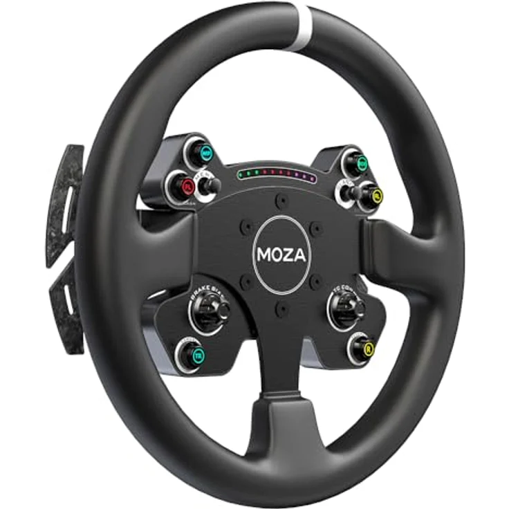 MOZA RACING CS V2P Steering Wheel, 13 Zoll Gaming-Lenkrad mit Aluminium- und Carbonbauweise, Schwarz, kompatibel mit MOZA Wheelbases – Bild 3