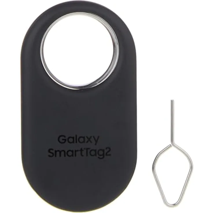 Samsung Galaxy SmartTag2, Schlüsselfinder mit 500 Tagen Akkulaufzeit, IP67 Schutz und Kompassansicht, Schwarz