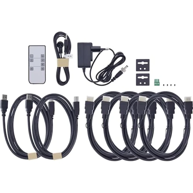 InLine KVM Switch 2-fach, HDMI, 4K@60Hz, Dual Monitor, robustes Metallgehäuse, Schwarz – Bild 6