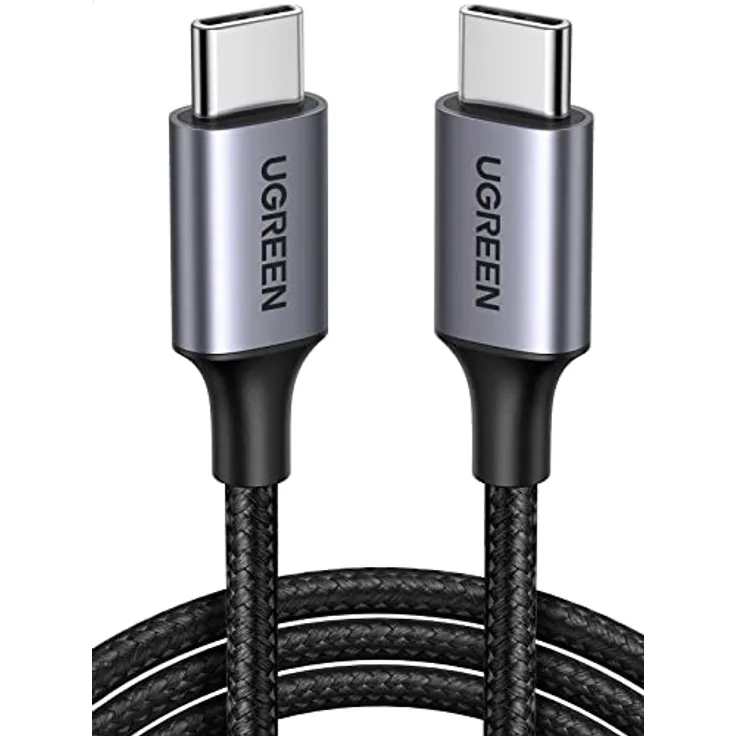 UGREEN USB C auf USB C Kabel 60W PD 3.0, PPS USB-C Ladekabel kompatibel mit Galaxy S23 S22 S21 A13 A23 A33 A53 MacBook Air M2 iPad Pro 12.9 iPad Air 5/Mini 6, Pixel 7 Pro usw. (0.5M)