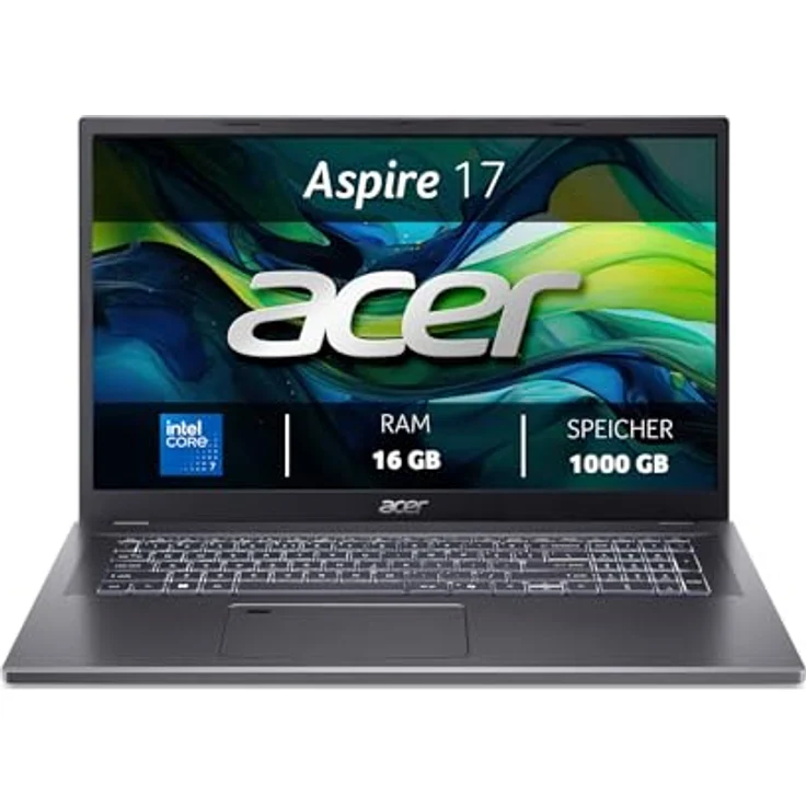 Acer Aspire 17 A17-17,3" Notebook, 43,9 cm, leistungsstarker Prozessor, große Bildschirmdiagonale, Herstellernummer NX.J02EG.02D – Bild 2