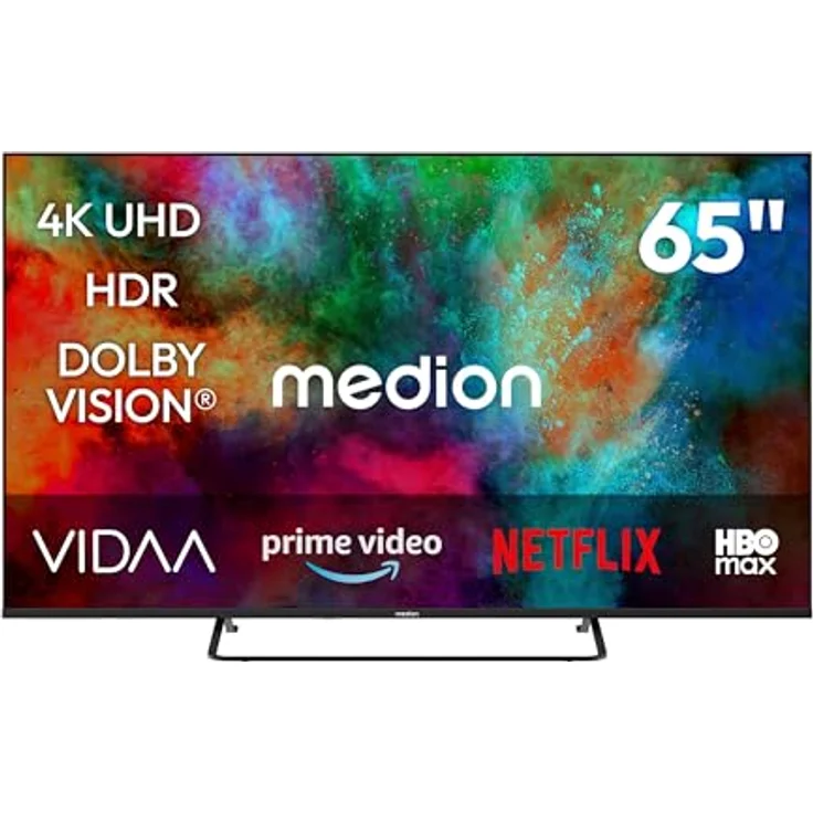 MEDION MD 865302, 163,9 cm (65 Zoll) UHD Smart-TV mit Dolby Vision HDR, Dolby Atmos, HBO Max, MagentaTV, Prime Video, Disney+, DAZN und PVR-Funktion – Bild 1