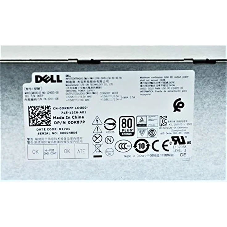 Dell PWR SPLY 240W BRZ D8 LTON, PC Netzteil mit 240W Leistung – Bild 3