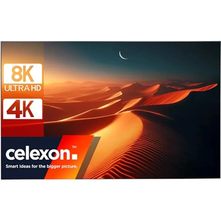 Celexon HomeCinema UST Hochkontrast-Rahmenleinwand BrightOnyx, 90" (16:9), Laser TV Projektionstuch, 135° Betrachtungswinkel, hohe Farbtreue 98% – Bild 1