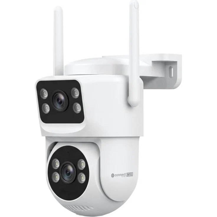 Kruger&Matz KM2217, Outdoor-WLAN-Kamera Connect C120, 8 Megapixel, IP66, Tuya-kompatibel, weiß