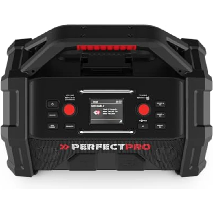 PerfectPro Baustellenradio ROCKTAGON 18V, DAB+ und UKW-Empfang, AUX-Eingang, USB Laden, Bluetooth 5.2, Stoßfest, IP65, OCT-18V – Bild 5