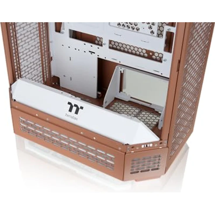 Thermaltake The Tower 600 Mid Tower Chassis, vertikales Design mit Hidden Connectors und Kühlungsunterstützung, Mocha Mousse – Bild 5