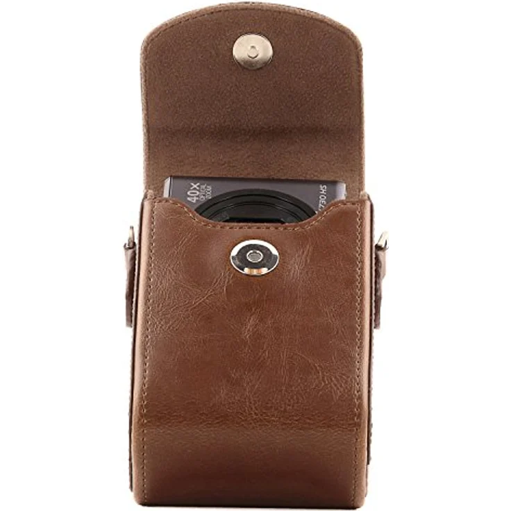 MegaGear Leder Kameratasche mit Trageriemen kompatibel mit Canon PowerShot G7 X Mark III, G7 X Mark II, G7 X – Bild 9