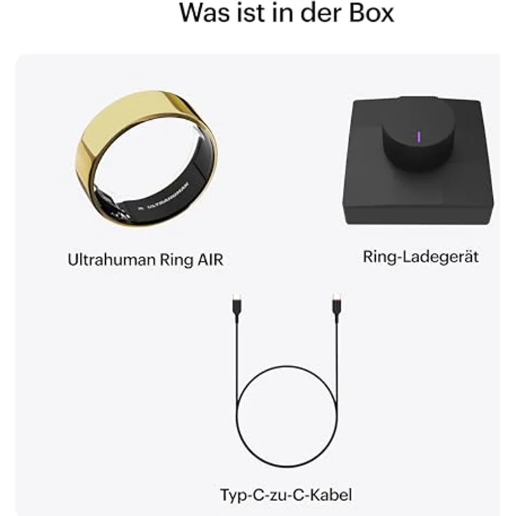 Ultrahuman Ring Air, Gold, Ringgröße 11, Wearables-Zubehör – Bild 8