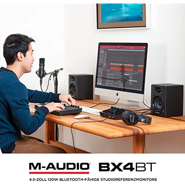 M-AUDIO BX4 BT, 2x Bluetooth-Multimedia-Referenzmonitore mit 120 Watt, schwarz – Bild 12