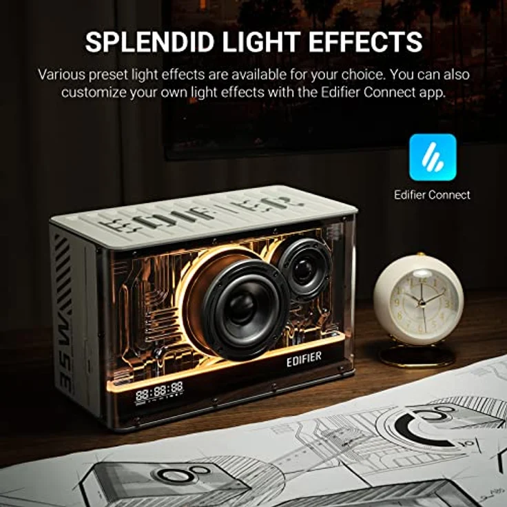 Edifier QD35-WT, Bluetooth Lautsprecher mit Hi-Res-Audio und LDAC-Unterstützung, Weiss – Bild 8