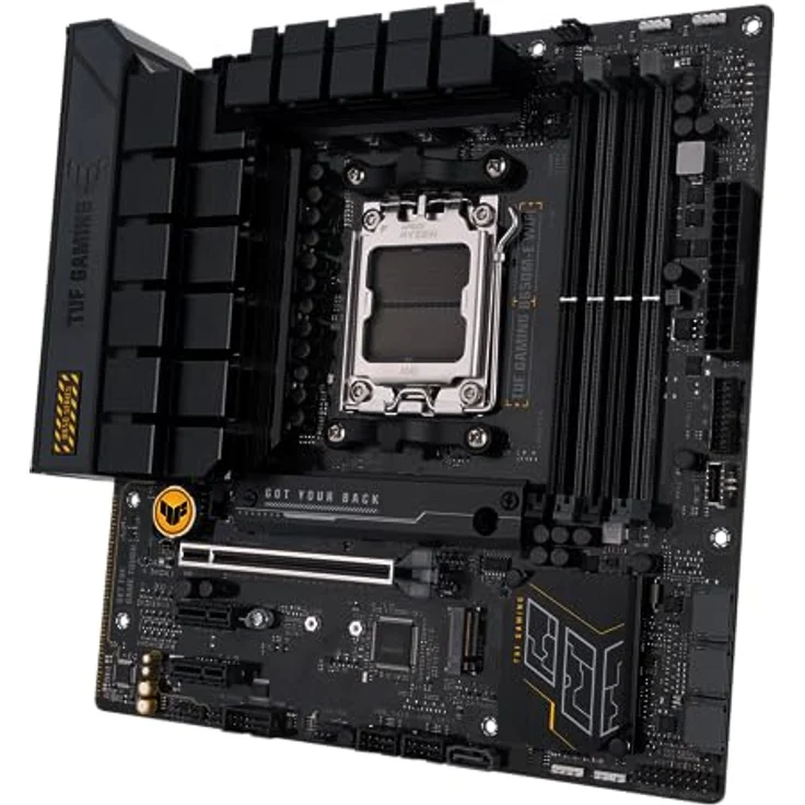 ASUS TUF B850M-E Gaming WIFI (AM5) Micro ATX Mainboard, bis zu 256 GB DDR5 RAM, Wi-Fi 6E, grau – Bild 5