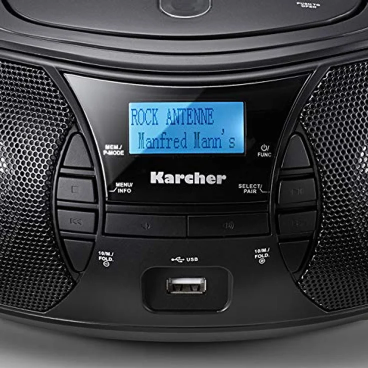 Karcher RR 5028D tragbares CD Radio (CD-Player, DAB+ Radio, Bluetooth, Batterie-Netzbetrieb, USB) schwarz – Bild 3