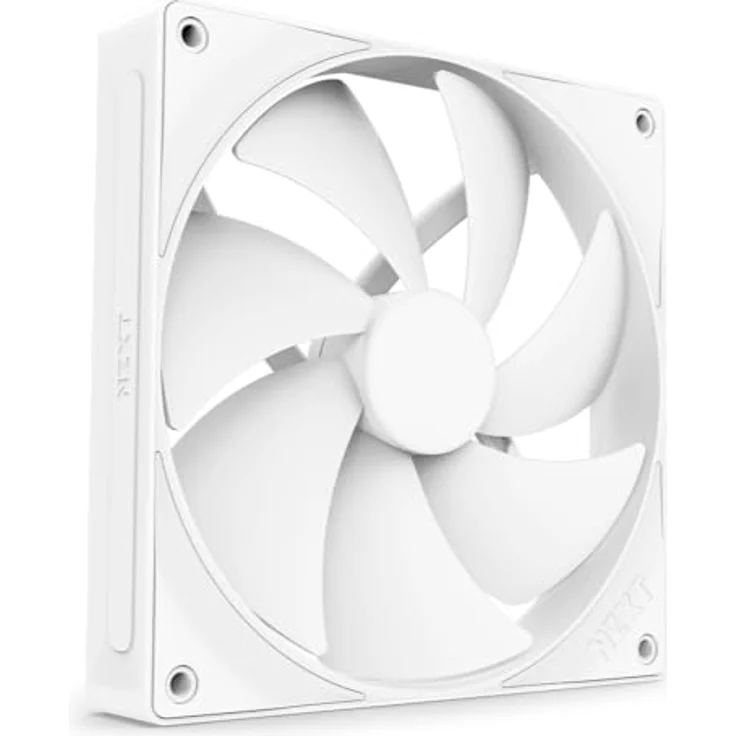 NZXT F140P | 140 mm Gehäusekühler mit statischem Druck | Ideal für Radiatoren und Kühlkörper | Hoher statischer Druck | Hinten abgeschrägter Einlass | Hydrodynamische Gleitlager | PWM | Weiß – Bild 1