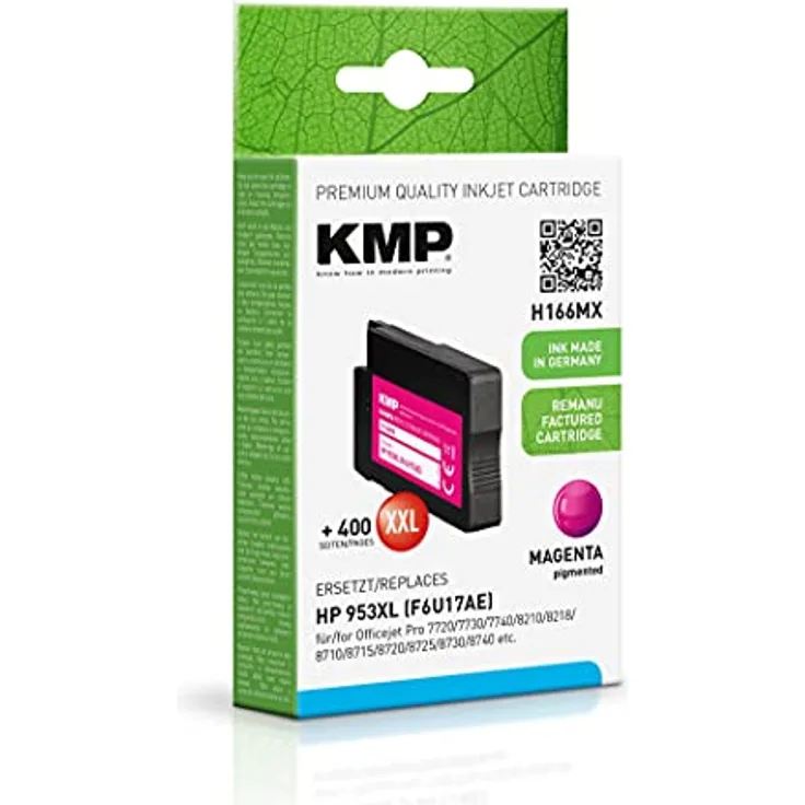 KMP Tintenpatrone passend für HP 953XL (F6U17AE) - für HP OfficeJet Pro 7700, 7730, 8719, 8720, etc.