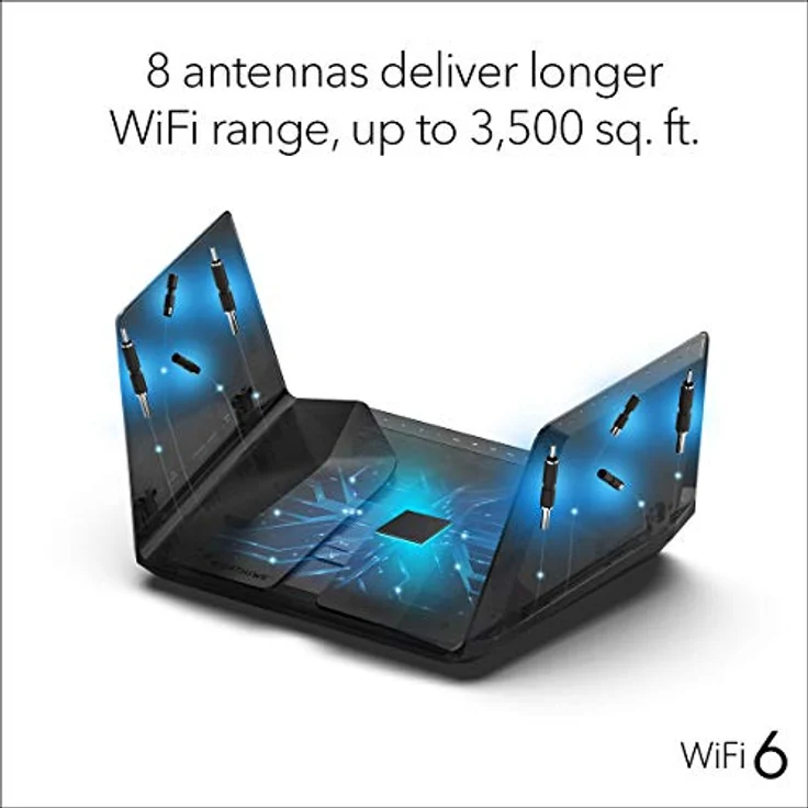 Netgear Nighthawk RAX120 WiFi 6 WLAN Router AX6000 (12-Stream AX12 mit bis zu 6 GBit-s, Abdeckung für große Häuser und Wohnungen bis 200 m², WPA3-Verschlüsselung, für iPhone 11 und S20) – Bild 6