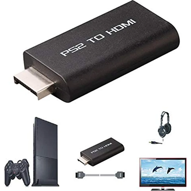 Bolwins D05CS PS2 zu HDMI Konverter 1080P, Adapter mit Audio-Ausgang für PS2, verlustfreie Videoübertragung, Plug and Play – Bild 4