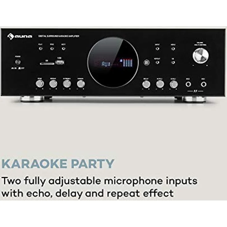 Auna Verstärker Stereo 5.1 Amplifier 2x120W digital Bluetooth Radio USB – Bild 4