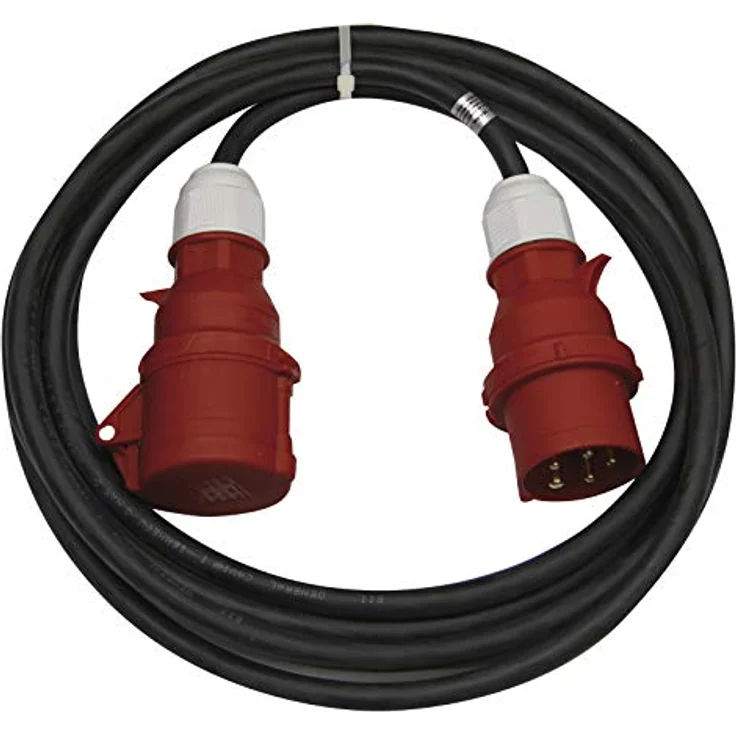 EMOS CEE-Verlängerungskabel 25m - 5-polig Stecker - wasserdicht, temperaturbeständig - 400 V, 16 A, 3680 W - Gummi-Isolierung - Schwarz – Bild 1