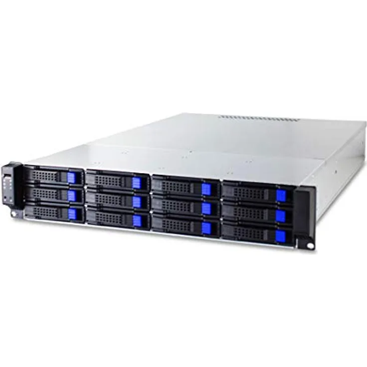 FANTEC SRC-2612X07 12Xsas&Sata ohne NT, Schwarz, Silber