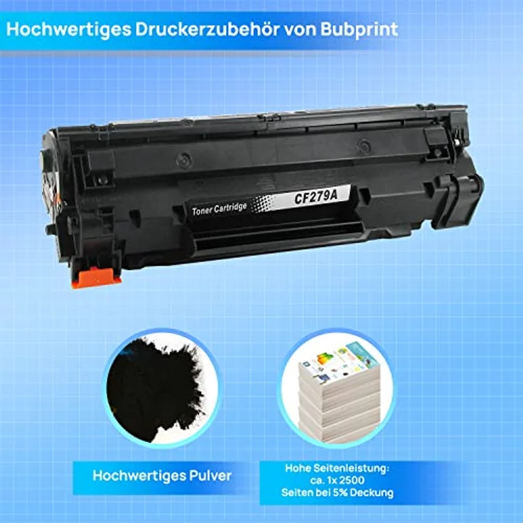 Bubprint XXL Toner kompatibel mit HP 79A CF279A, Schwarz, 2.500 Seiten Druckleistung, einfache Handhabung und hohe Druckqualität – Bild 3