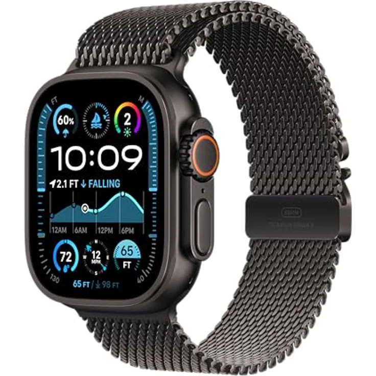 Apple Watch Band - Milanaise Armband - 49 mm - Schwarz - Small – Bild 2