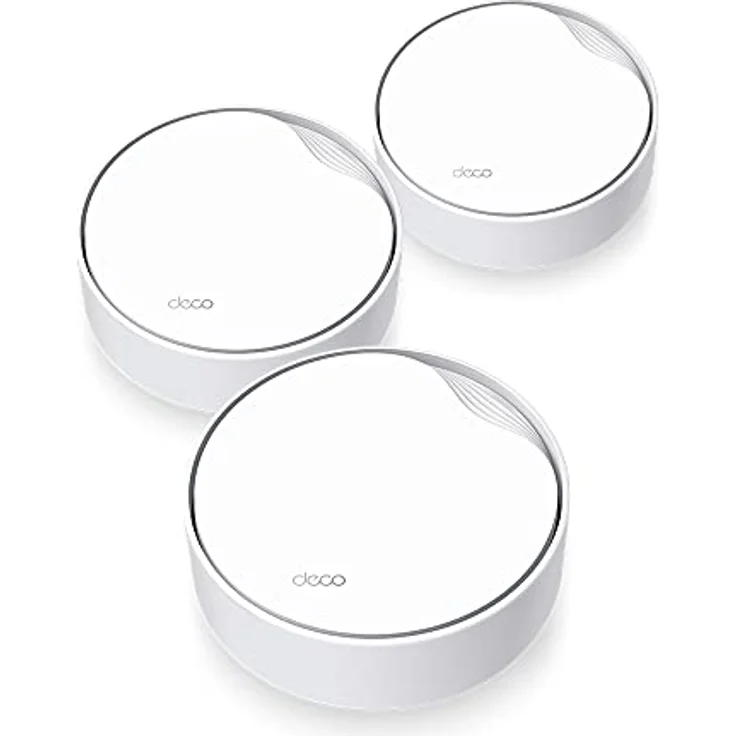 TP-Link Deco X50-PoE Wi-Fi 6 Mesh WLAN Set(3 Pack), AX3000 Dualband Router &Repeater(Unterstützt PoE und DC-Stromversorgung, 2.5Gbps Port, Reichweite bis zu 600m²,WPA3, ideal für große Häus) weiß – Bild 1