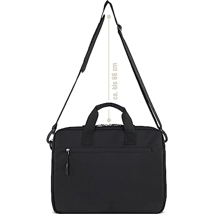 Bugatti Aktentasche BLANC DELIGHT (15"), Notebooktasche, Schwarz - Leichtes Material, 2 Hauptfächer, gepolstertes Notebookfach – Bild 4