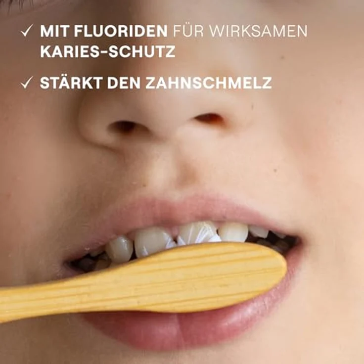 WELEDA Bio Kids Zahngel mit Fluorid, natürliche Zahnpasta für Kinder bis 6 Jahre, schützt vor Karies und fördert Zahnschmelz-Härtung (vegan, 1x 50ml) – Bild 3