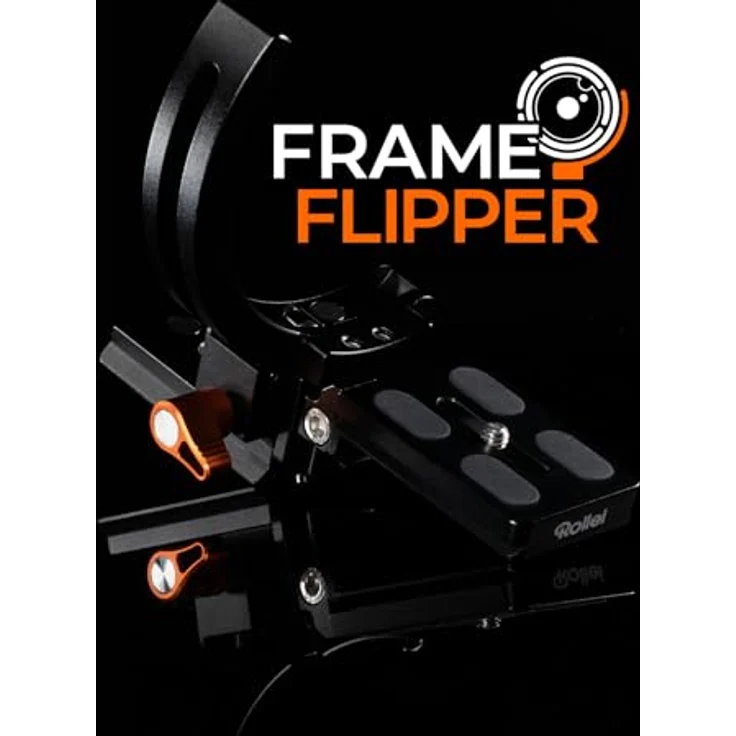 Rollei Frame Flipper XL - Wechsel zwischen Hoch- und Querformat für Objektive bis 64/84 mm, höhenverstellbare Basis, Arca-Swiss-Kompatibilität – Bild 3