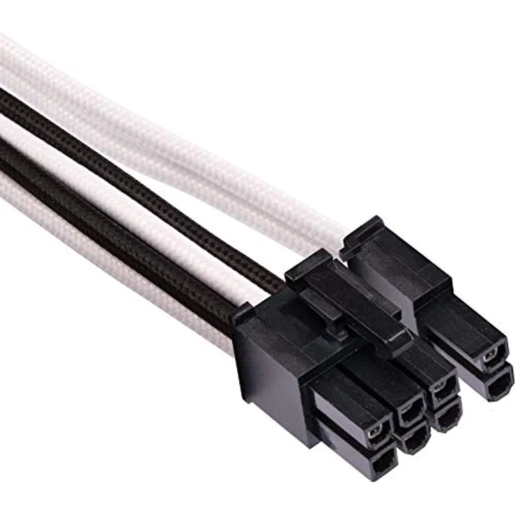 Corsair Premium Sleeved Netzteil Pro-Kabel-Set Typ4 (Generation 4-Serie) Weiß-Schwarz – Bild 4