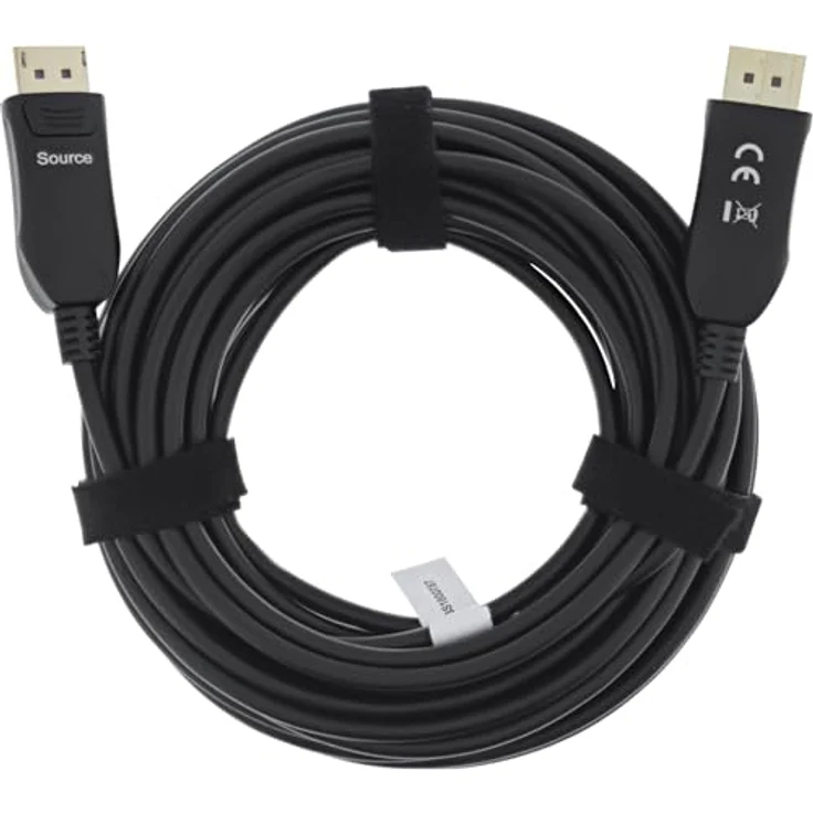 InLine® DisplayPort 2.1 AOC Kabel, aktiv, UHBR 13.5, 10K/8K/4K, verlustfreie Übertragung, mit Metallsteckern, 15m, schwarz – Bild 3