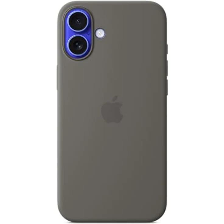 Apple iPhone 16 Plus Silikon Case mit MagSafe – Steingrau, MagSafe Kompatibilität, Mikrofaserfutter, Kamera­steuerungsfunktion – Bild 1
