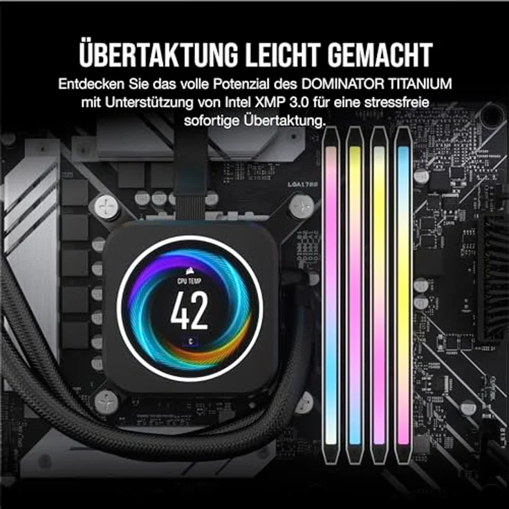 CORSAIR Dominator Titanium RGB DDR5 RAM 64GB (2x32GB) DDR5 6400MHz CL32 Intel XMP iCUE-Kompatibler Computerspeicher - Weiß (CMP64GX5M2B6400C32W) – Bild 5