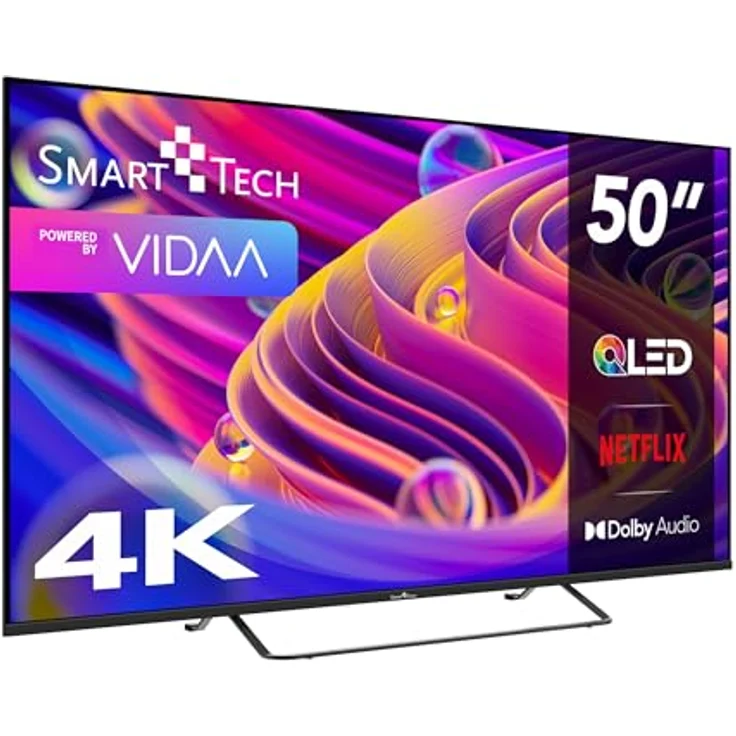 Smart Tech 50QV02K, 50 Zoll QLED Smart TV mit 4K UHD, HDR10, Bluetooth und VIDAA Smart Portal – Bild 5